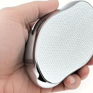 Silver and White Compact Mirror